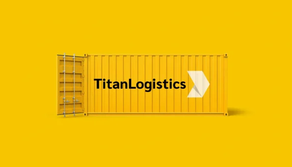 Titan Logistics Company Yellow Shipping Container