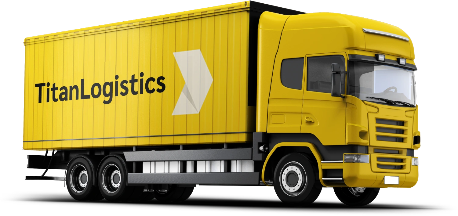 Titan Logistics Truck holding a cargo container